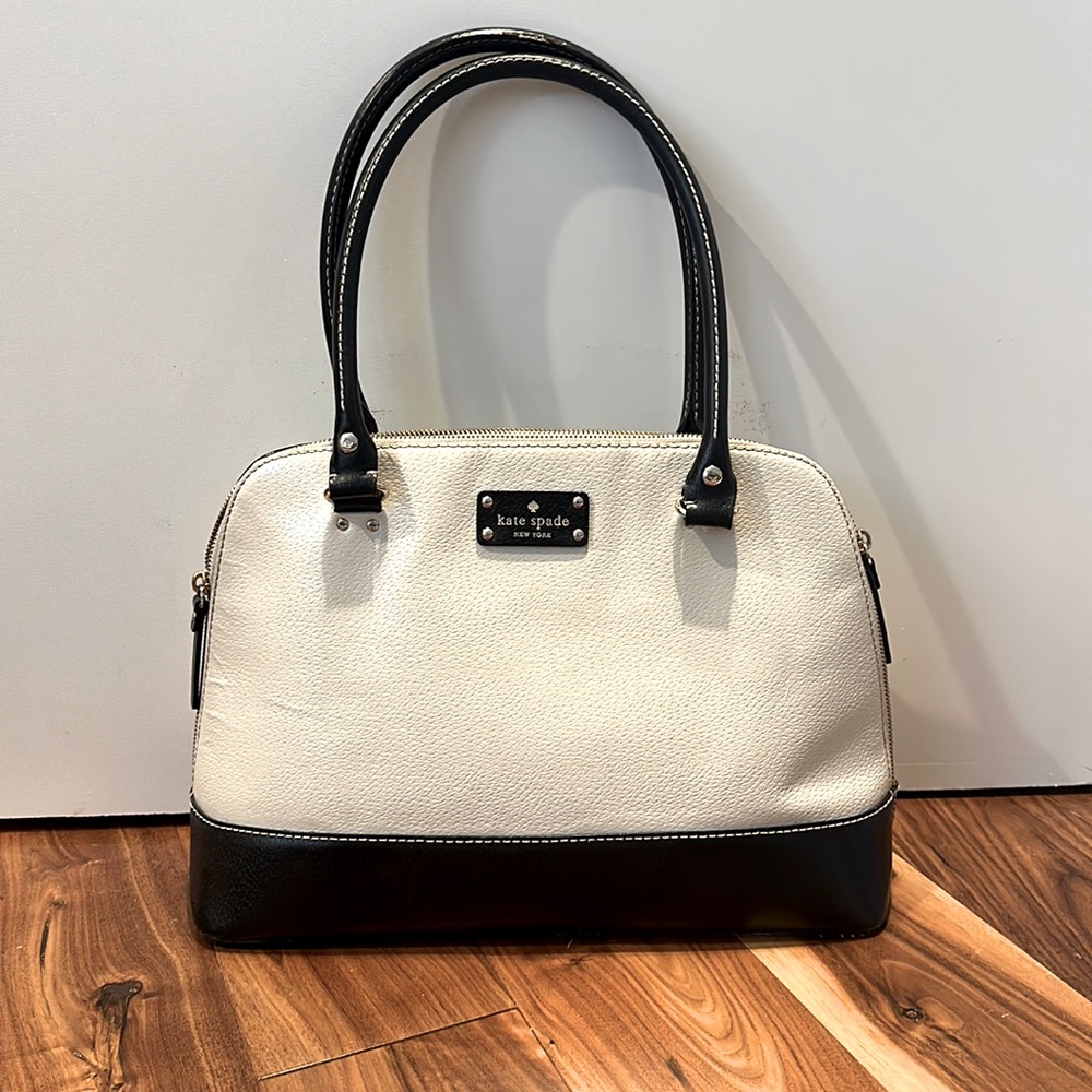 Kate spade shoulder bag, cream and black.